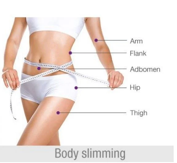 Body treatment areas illustration
