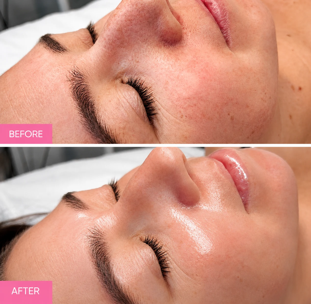 Hydrating facial and skin-radiance illustration